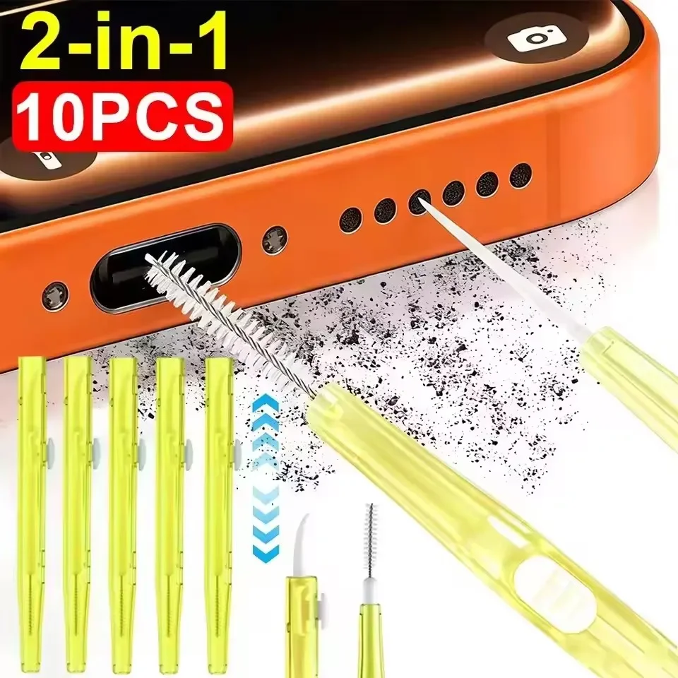 Diy Headphone - 2-in-1 Retractable Speaker Charging Port Cleaning