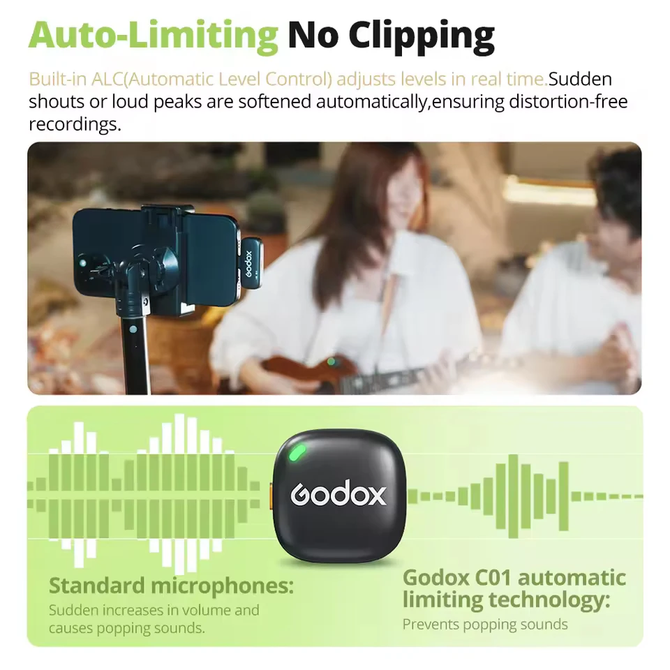 GODOX C01 Wireless Lavalier Mi - đánh giá và giá Ribbon Microphone