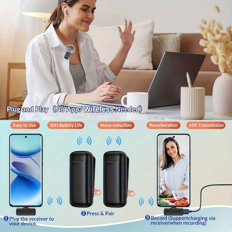 Wireless Lavalier Microphone w - đánh giá và giá Condenser Microphone Kit