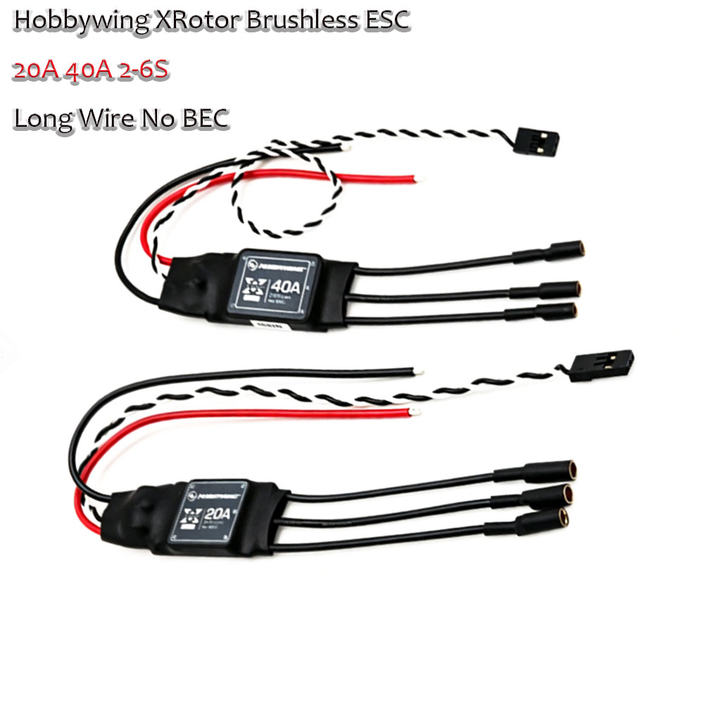 XRotor Hobbywing 20A 40A Brush - đánh giá và giá Rca Cable