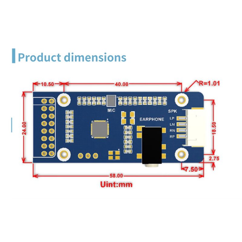 WM8960 For Raspberry Pi 5/7 In - đánh giá và giá Diy Speaker